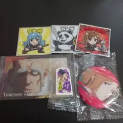 呪術廻戦 釘崎野薔薇 パンダ 三輪霞 東堂葵 ウエハース 缶バッジ