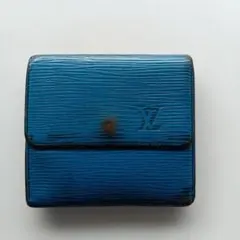 Louis Vuitton 青 エピレザー 二つ折り財布