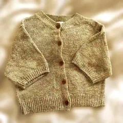 ６　ロク　ラメ　ニットカーディガン　半袖