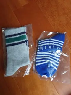 MIKI HOUSE キッズ靴下 2足セット 17-19　新品未使用 ボーダー