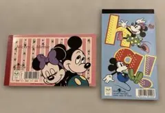東京ディズニーランド　ミッキー＆ミニー　メモ帳 2冊セット　レトロ