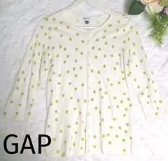 セール♪【GAP】ライトグリーンのドットが素敵な♥️七分袖カーディガン