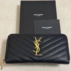 【極美品】SAINT LAURENT サンローラン ラウンドファスナー長財布