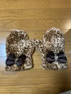ヒョウ柄ミニー手袋