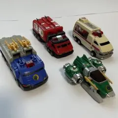 ゴーゴーファイブ ビクトリーロボ 4台 貴重放水銃付 BANDAI