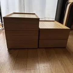 無印良品　重なる竹材長方形ボックス　小　5個セットのサムネイル