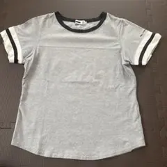 FILA 半袖Tシャツ L グレー 袖ライン ロゴ刺繍 ストレッチ スポーツのサムネイル