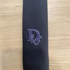 美品　DIOR ネクタイ　ワンポイントロゴ　黒