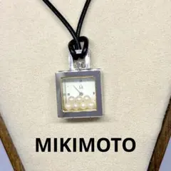 稼働】◇MiKIMOTO◇ミキモト 手持ち時計 ブルー ゴールド 真珠付 貝型