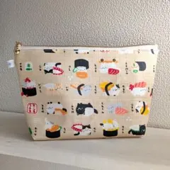 ラミネートポーチ（クマカフェ-白地） ハンドメイド ポーチ 925 - メルカリ