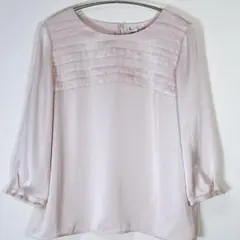 スーツカンパニー ブラウス　薄いピンク 7部袖　サイズ38