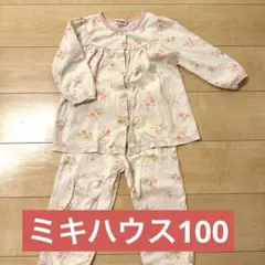 MIKI HOUSE パジャマ 花柄 ピンク 長袖 上下セットのサムネイル