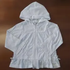 美品 KUMIKYOKU ホワイト パーカー Sサイズ(100～110)