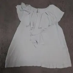 RULE フリル付きノースリーブシャツ ライトブルー