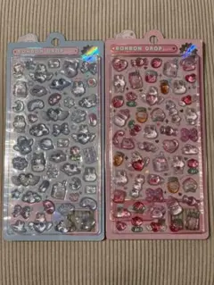 【正規品】ボンボンドロップシール　2種セット　みずいろボンボン　ももいろボンボン
