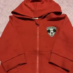 (ディズニー)ミッキーマウス フード付きパーカー 赤