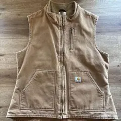 値下げ！Carhartt カーハート ダック ベスト ボア ブラウン