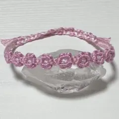 お花 ミサンガ (ピンク系) 即購入⭕️