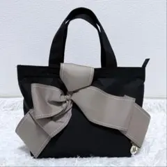 【未使用】M'S GRACY リボン トートバッグ ロゴチャーム付き