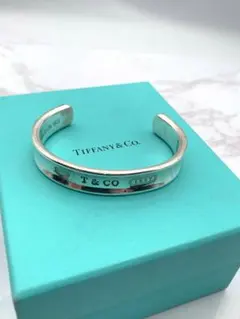 極美品】ティファニー ナロー ワイド カフ バングル ブレスレット