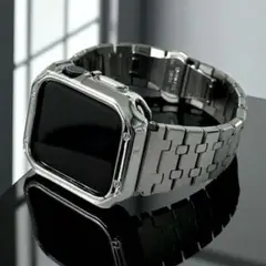 S★Apple Watch鏡面ステンレスバンド アップルウォッチカバー ケース