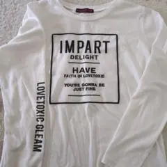 lovetoxic ホワイト 長袖カットソー M　ラブトキ　ロンＴ