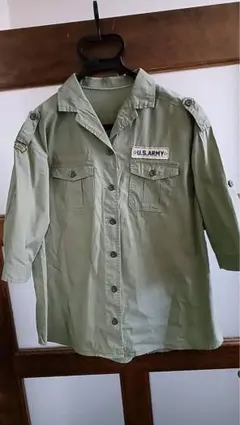U.S. ARMY ミリタリーシャツ 長袖 オリーブグリーン