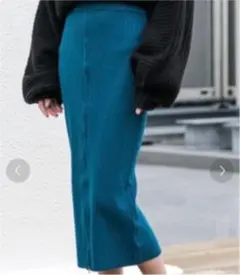 BARAK タイトスカート ニット ブルー バラク 新品