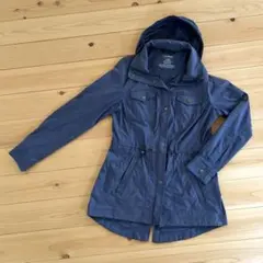 L.L.Bean フード付きネイビーコート レディース　(海外サイズS)