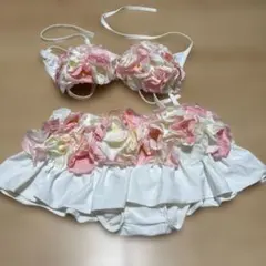 花びらデザイン 造花　セパレート水着