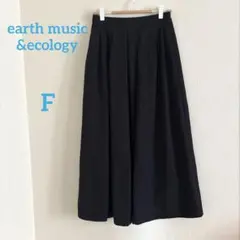earth music&ecology　美品 フレアスカート ブラック フリーのサムネイル