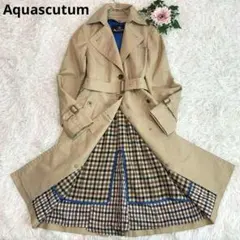 D11.美品◆Aquascutum【ブルーライナー/ベルト完備◆トレンチコート】