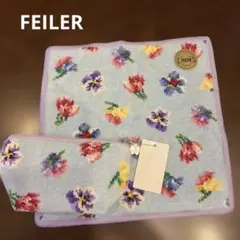 マミちゃん様専用❣️新品❣️Feiler フラワー柄 ハンカチ&ポーチセット