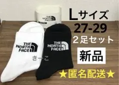 ノースフェイス　白　黒　L ソックス メンズ レディース　靴下