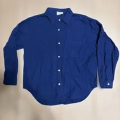 ネイビー ボタンアップシャツ 胸ポケット付き
