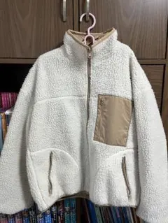 INGNIホワイトベージュボアリバースジャケット