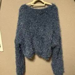 ブルーニット　モヘア感