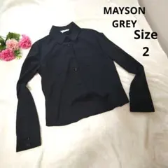 【オシャレ☆MAYSONGREY】黒　ブラウス　オシャレ　サイズ2 レディースのサムネイル