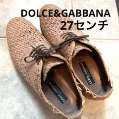 DOLCE&GABBANA イントレチャート レザーシューズのサムネイル