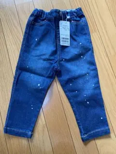 【新品未使用】petit main デニムパンツ　ボトムス　90cm