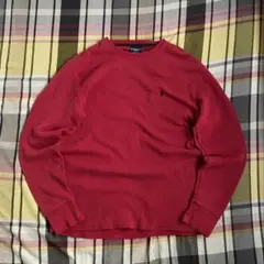 ポロラルフローレン　サーマル　ロンT 短丈y2kワッフルcityboy