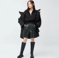 GU フェイクレザーショートパンツ　M