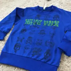 BLUE MARTブルーマート新品ドクロTシャツトレーナー110