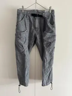 EDWIN ワークパンツ グレー ウェビングベルト S