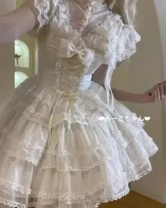 茉莉花　フルセット　白ロリ　しゅくれどーる　ロリィタ　ロリータ