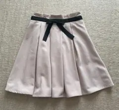 evelyn リボン付きフレアスカート