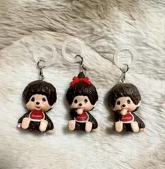 モンチッチ　モンチッチちゃん　めじるしアクセサリー　アンブレラマーカー　３個