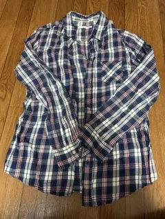 BACK NUMBER チェック柄長袖シャツ Lサイズ