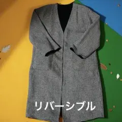 MURUA ムルーア リバーシブルコート F ガンクラブチェック マノーカラー