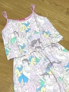 Disney ロング丈 キャミワンピース ルームウェア リトルマーメイド Mのサムネイル